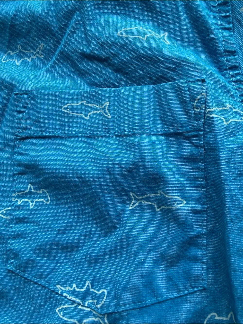 Old Navy Boy's Short-Sleeve Button-Down Shirt in Blue